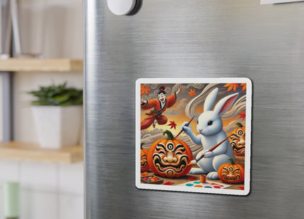 Halloween Rabbit’s Kabuki Jack-o’-Lanterns Die-Cut Magnets (4 Sizes)