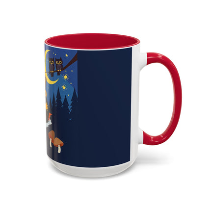 🎃🐈‍⬛ The Little Pumpkin Witch And Her Black Cat Colorful Mug – Whimsical Halloween Charm