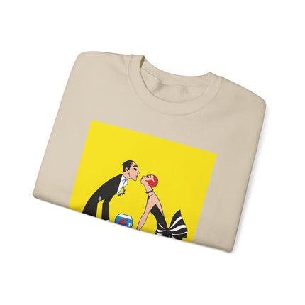 A Moment of Elegance: A Passionate Embrace Amidst Golden Splendor Heavy Blend™ Crewneck Sweatshirt