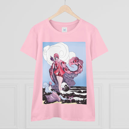 Goddess of the Swirling Sea Midweight Cotton Tee