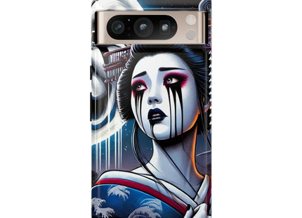 Geisha’s Black Ink Tears Phone Cases