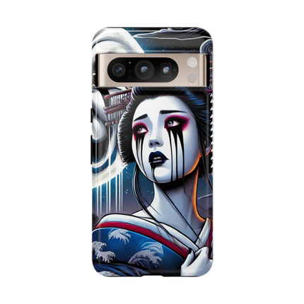 Geisha’s Black Ink Tears Phone Cases