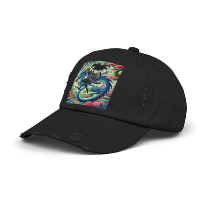 Mystic Guardian of the Sky Unisex Distressed Cap