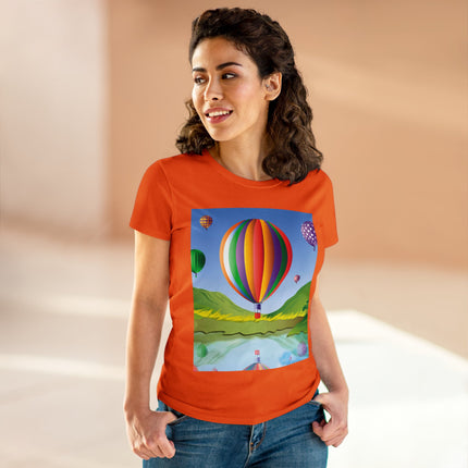Colorful Heights Women's Midweight Cotton Tee