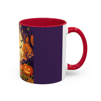 🌕🍂 Autumn Song Beneath The Harvest Moon Colorful Mug – Whimsical Halloween Charm