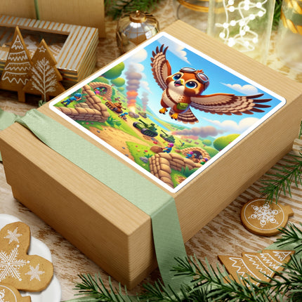 🦅✈️ The Red-Tailed Hawk in Battle Kiss-Cut Sticker – Flight, Courage & High-Flying Adventure