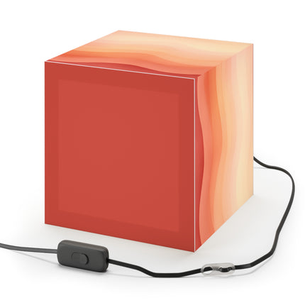 Autumn Serenade in Peach and Orange Light Cube Lamp