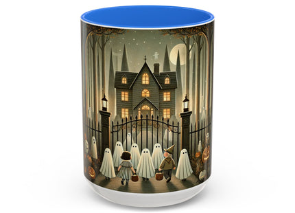 Ghostly Welcome – A Halloween Night Colorful Mugs (11oz, 15oz)