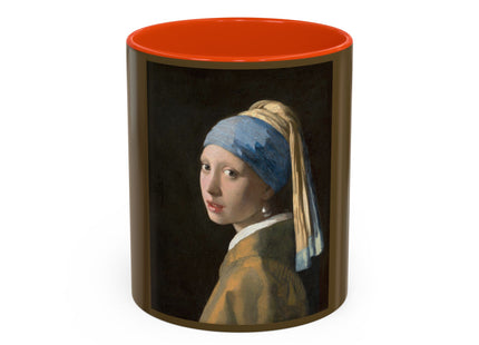 Girl with a Pearl Earring by Johannes Vermeer Colorful Mugs (11oz, 15oz)