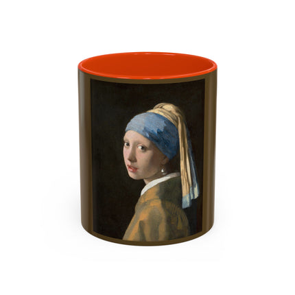 Girl with a Pearl Earring by Johannes Vermeer Colorful Mugs (11oz, 15oz)