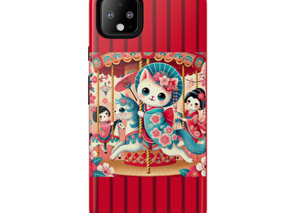 Geisha Kitten's Enchanted Carousel Phone Cases