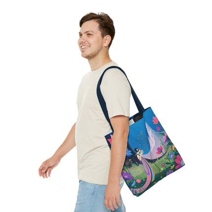 🌸🏔️ The Lady Of The Mountain Garden Tote Bag – Art Deco Floral Fantasy
