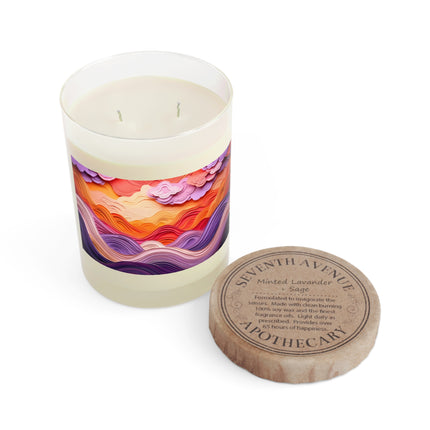 Dramatic Sunset Sky Scented Candle - Full Glass, 11oz - The White Tea & Fig, The Lavender & Sage, and The Ocean Mist & Moss