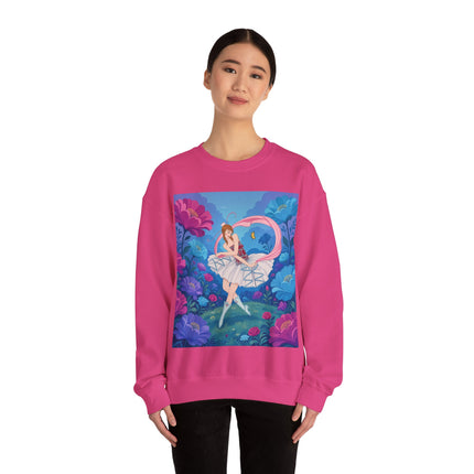 🦋🌸 The Butterfly Garden Ballet Crewneck Sweatshirt – Art Deco Floral Whimsy
