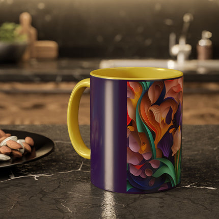 The Elegant Iris Flower Colorful Mugs (11oz, 15oz)