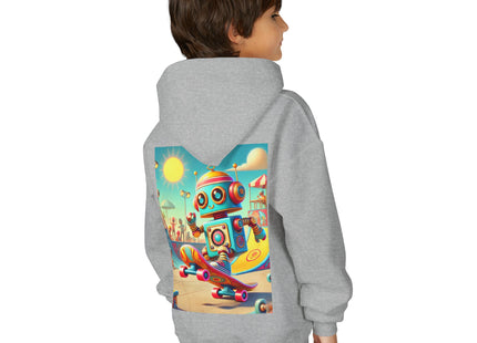 Skate Park Robot Youth Heavy Blend Hooded Sweatshirt