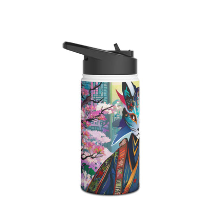 Cyberpunk Samurai Stainless Steel Water Bottle