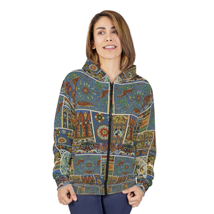Chinois et Japonais by Auguste Racinet Zip Hoodie (AOP)
