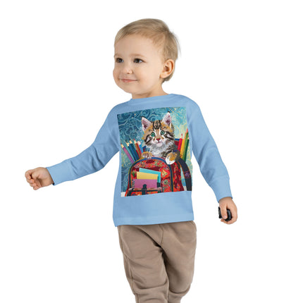 Whiskered Wanderings Toddler Long Sleeve Tee