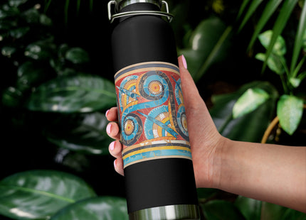 Reproduction of S-Spiral Frieze by Emile Gilliéron Copper Vacuum Insulated Bottle, 22oz