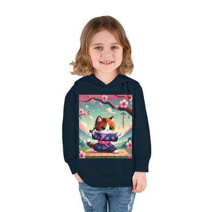 Samurai Kitten Toddler Pullover Fleece Hoodie
