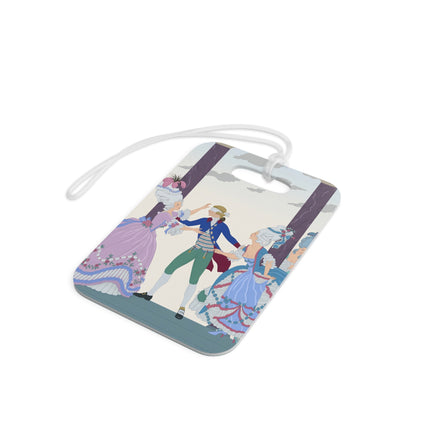 🎭🌸 Blindman’s Bluff Luggage Tag – Rococo Courtship Whimsy