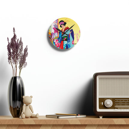 A Timeless Journey by Umberto Brunelleschi Acrylic Wall Clock, Round and Square