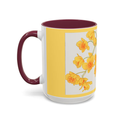 Golden Bow Orchid by Tanigami Kônan Colorful Mugs (11oz, 15oz)
