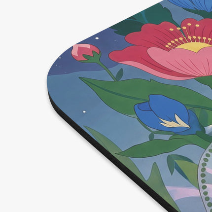 🌙🌺 The Lady In The Midnight Garden Mouse Pad – Art Deco Floral Reverie