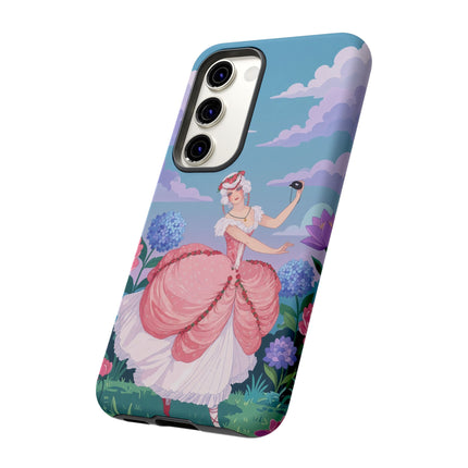 🎭🌸 The Lady Of The Secret Masquerade Phone Case – Art Deco Garden Fantasy