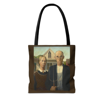 American Gothic by Grant Wood Tote Bag (AOP)