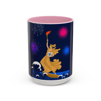 Liberty's Triumph Colorful Mugs – Art Deco Glory & Triumphant Spirit