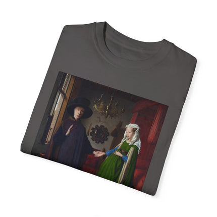 Arnolfini Portrait by Jan Van Eyck Unisex Garment-Dyed T-shirt