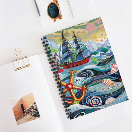 Nautical Patterns Spiral Notebook - Ruled Line