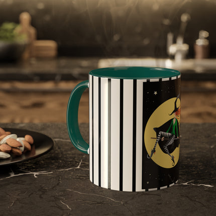 A Witch’s Moonlit Flight Colorful Mugs, 11oz