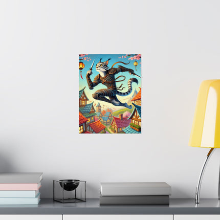 🌸🐾 Springbound Sentinel Matte Vertical Poster – Grace, Vigilance & Springtime Adventure