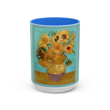 Vase with Twelve Sunflowers by Vincent van Gogh Colorful Mugs (11oz, 15oz)