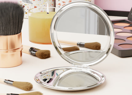 Elegant Winter Woman in Sleigh Compact Travel Mirror