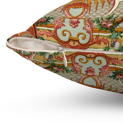 XVIII Siecle 2 by Auguste Racinet Spun Polyester Square Pillow