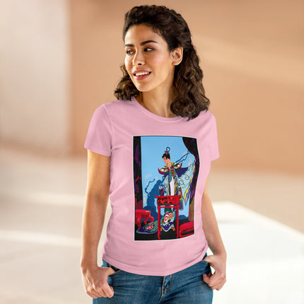A Visual Journey by Umberto Brunelleschi Women's Midweight Cotton Tee