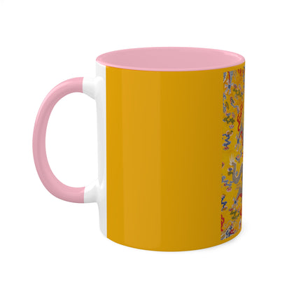 The Imperial 12-Symbol Robe, A Dragon's Regalia Colorful Mugs, 11oz