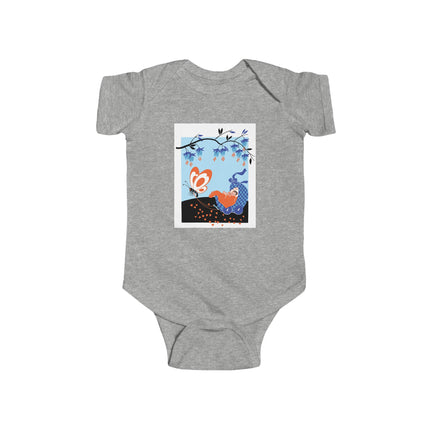 Fluttering Dreams Baby Bodysuit – Butterfly Carriage & Whimsical Journey