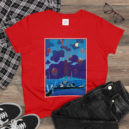 Fireworks in Venice by George Barbier Women's Midweight Cotton Tee