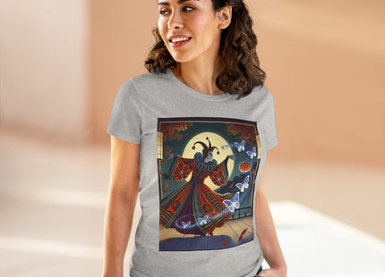 Court Magician with Ghost Butterflies Women's Midweight Cotton Tee