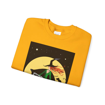 A Witch’s Moonlit Flight Unisex Heavy Blend™ Crewneck Sweatshirt