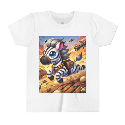 Zebra on the Run Youth Short Sleeve Tee