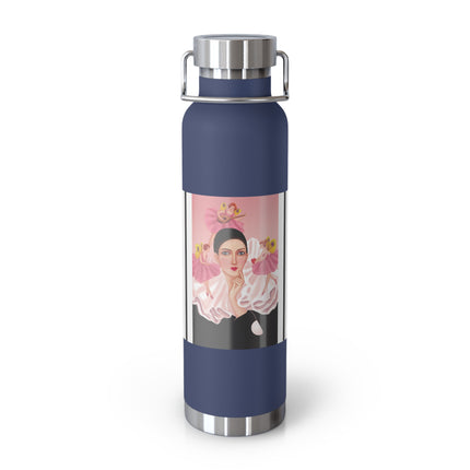 Pierrot & Fairies Dressed in Pink by Sofia Chiostri Copper Vacuum Insulated Bottle, 22oz