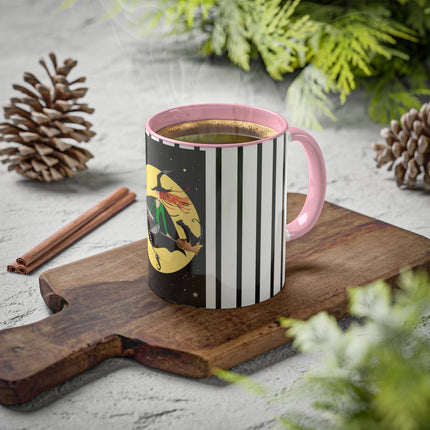 A Witch’s Moonlit Flight Colorful Mugs, 11oz