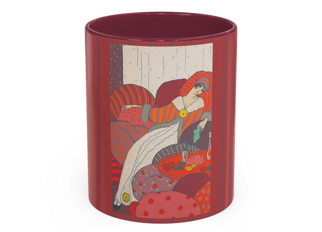 Les Coussins by Georges Lepape Colorful Mugs (11oz, 15oz)