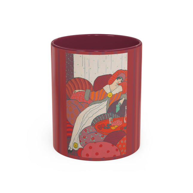 Les Coussins by Georges Lepape Colorful Mugs (11oz, 15oz)